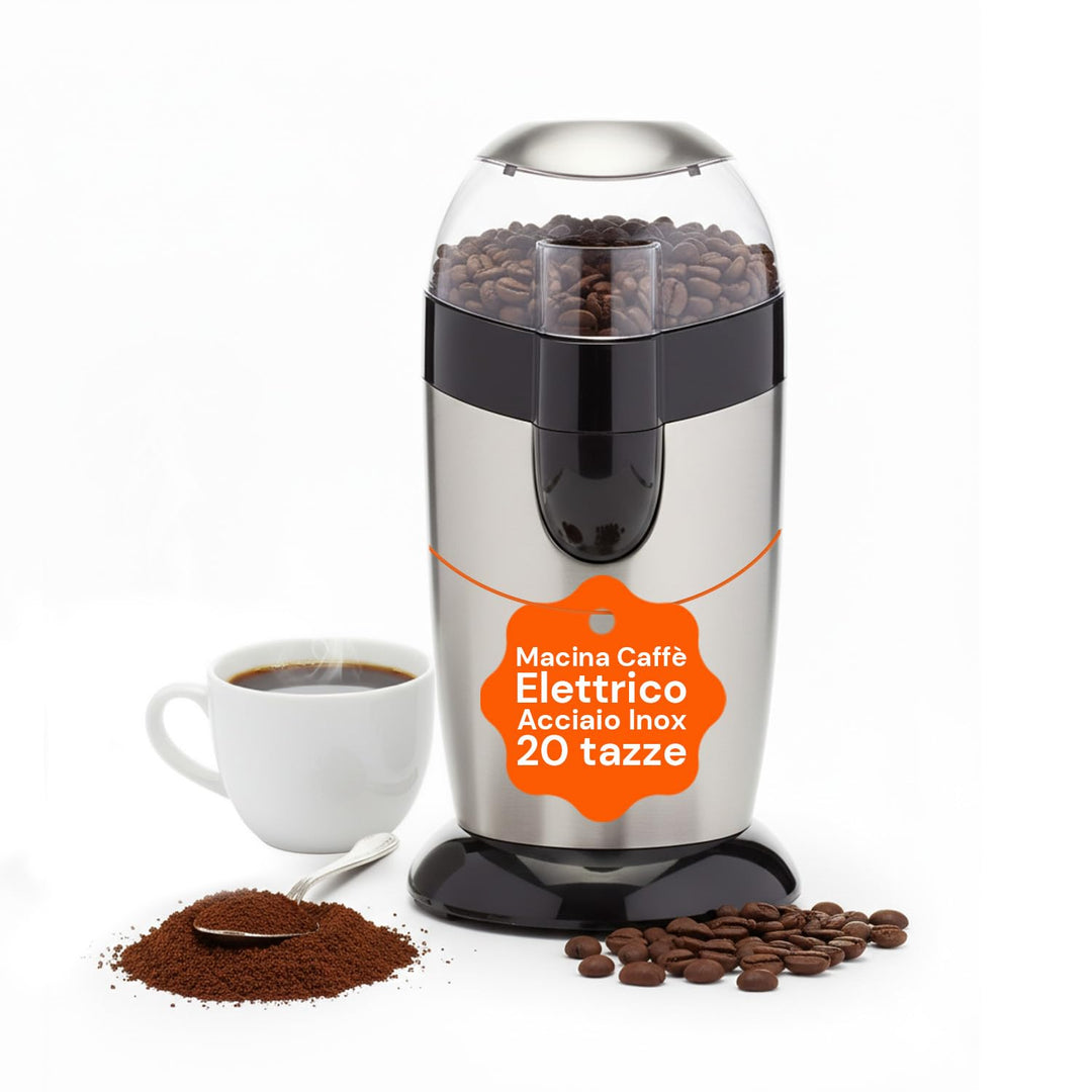 Avilia Trita Kaffeemühle 120 W mit Klingen aus Edelstahl und hygienischem Behälter aus Edelstahl