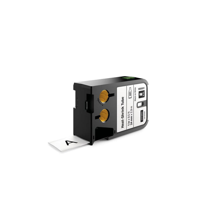 Dymo XTL Schrumpfschlauch | Endlosband | 24 mm x 2.70 m | schwarz auf weiss 24 mm x 2,7 m, 24 mm x 2