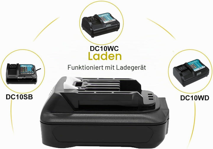 Ersetzen akku für makita 10.8V 12V BL1021B BL1041B 97339-1 197296-9 mit DC10WD Ladegerät für makita