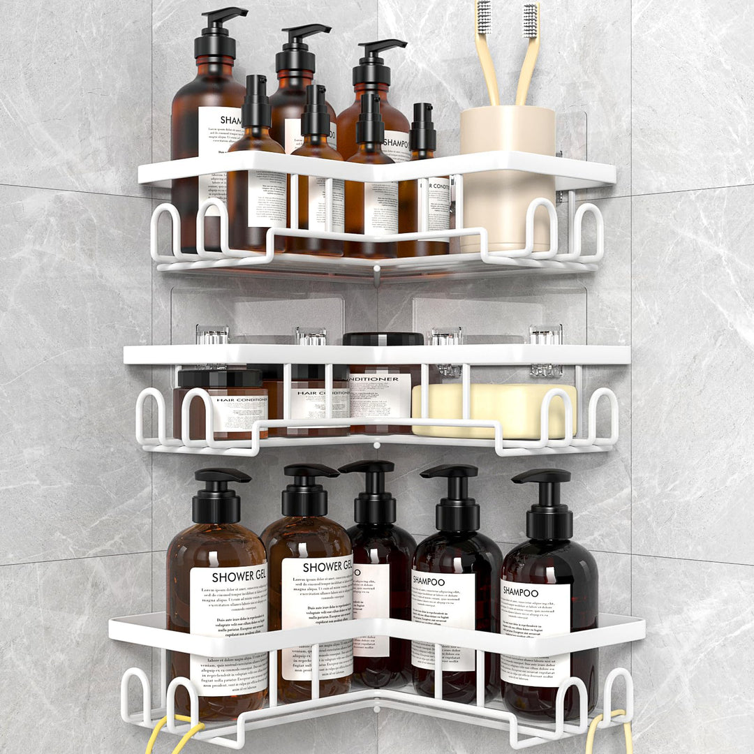 Duschablage Ohne Bohren Ecke - Rostfreier Duschregal Badezimmer Organizer Shampoo Halterung für Dusc