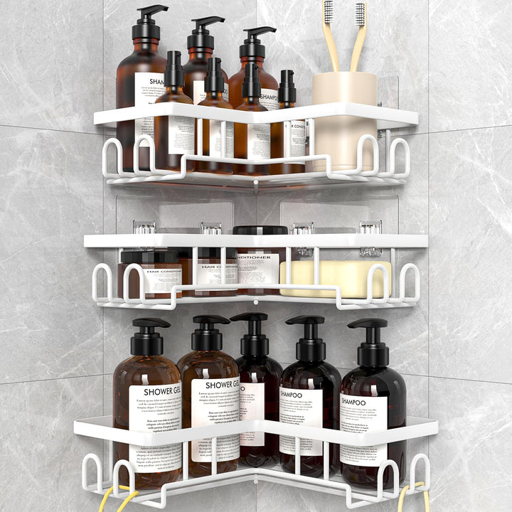 Duschablage Ohne Bohren Ecke - Rostfreier Duschregal Badezimmer Organizer Shampoo Halterung für Dusc
