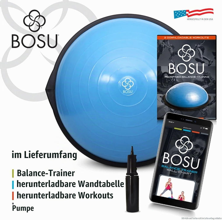 Bosu, Home Gym Equipment, The Original Balance Trainer, 66 cm Durchmesser blau, blau
