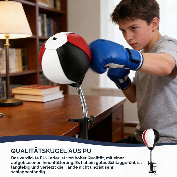 Boxsack für den Schreibtisch, Punchingball Tisch, Tisch Boxsack mit Superstarkem Saugnapf und Tischk