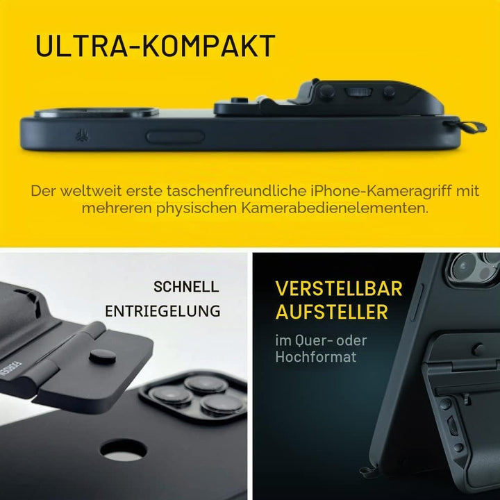 FJORDEN Plus Bundle für iPhone 14 Pro Max – inklusive Kameragriff Handyhülle (MagSafe kompatibel) –