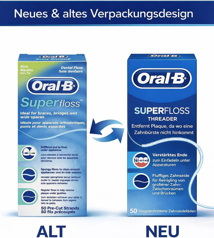 Oral-B Superfloss Zahnseide 50 Stück, 12er Pack (12x 50 Stück) 11, 11