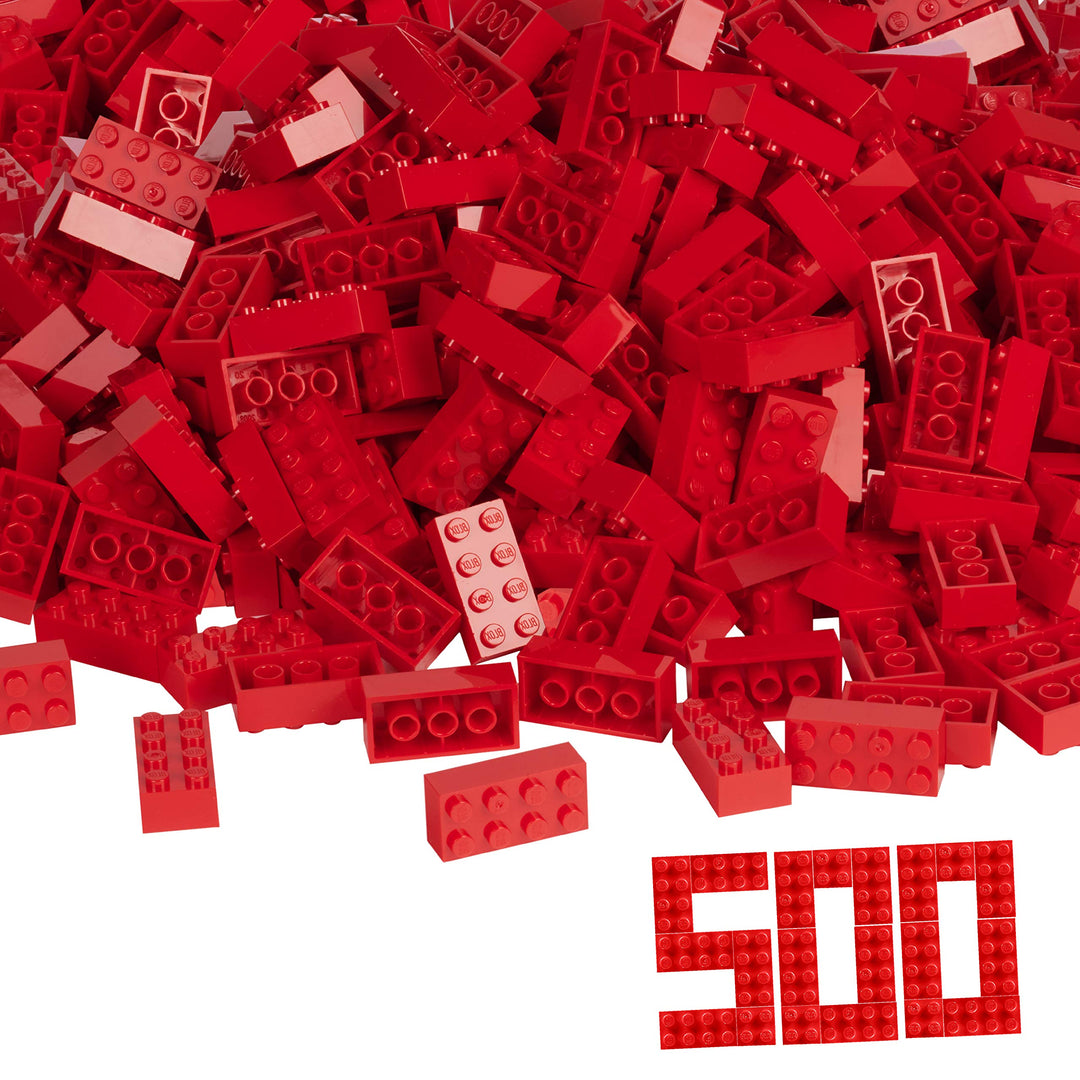 Simba 104118922 - Blox, 500 rote Bausteine für Kinder ab 3 Jahren, 8er Steine, im Karton, vollkompat