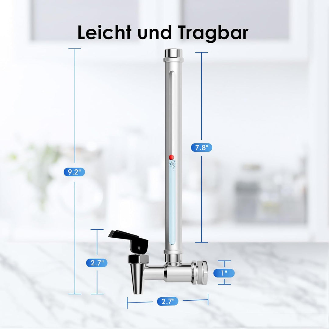 Purewell Glas Wasserstandsanzeiger für Reisen und Purewell,Big Berkey,Alexapure Pro,ProPur