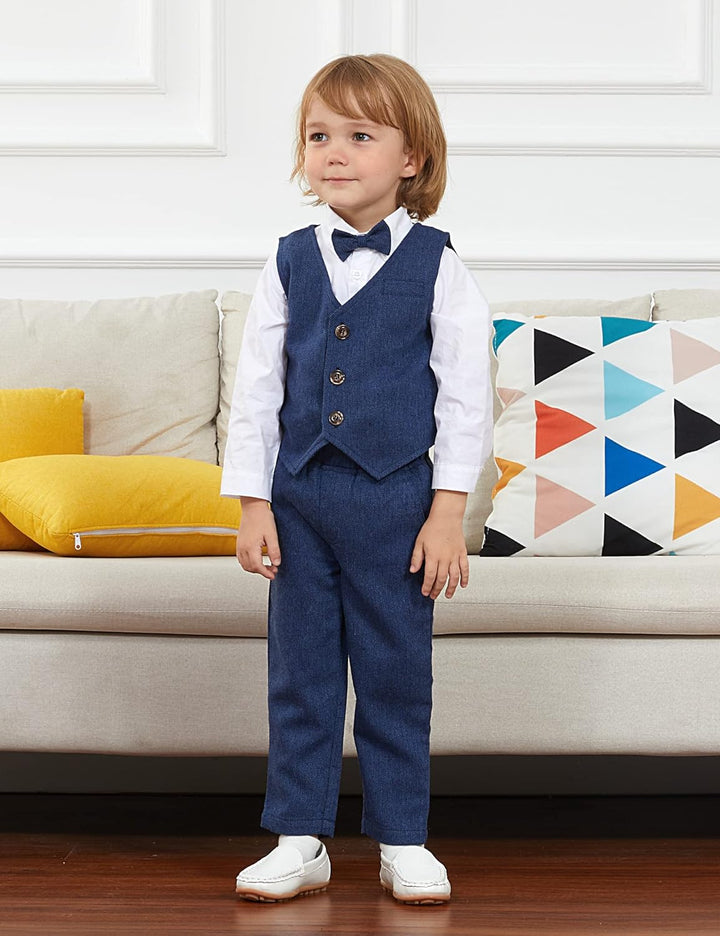 mintgreen Baby Junge Kleidung Formell Anzug Set Blau 12-18 Monate, Blau 12-18 Monate