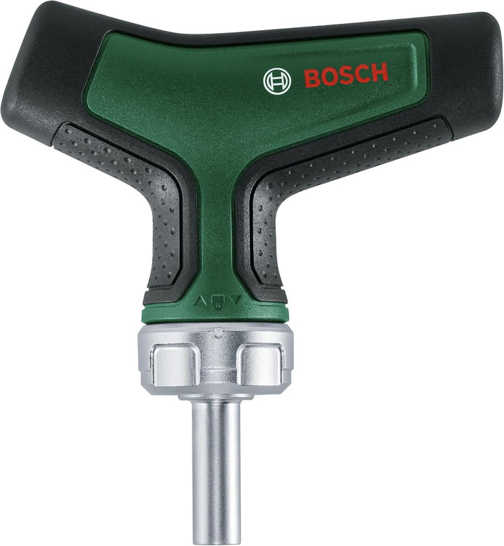 Bosch Bit-Ratschenschraubendreher T-Griff Set, 22-tlg. (max. Drehmoment 46 Nm; Getriebe mit 36 Zähne