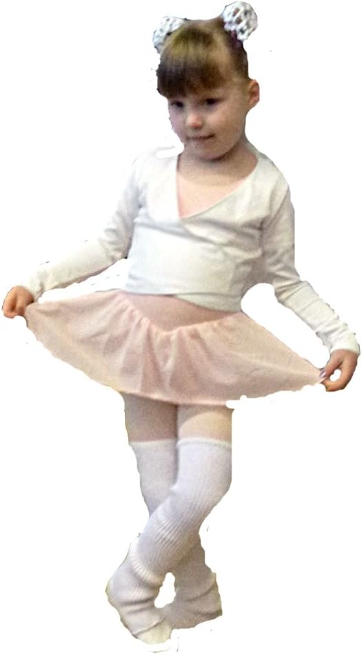 Ballettwickeljacke für Kinder aus Baumwolle Weiss 4-6 J., Weiss 4-6 J.
