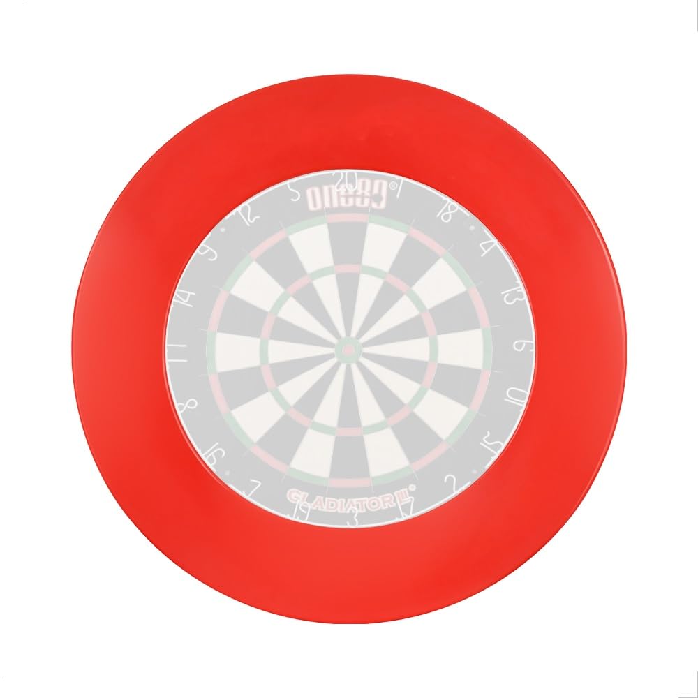 ONE80 Dart Catchring Surround Dartscheibe Schutz Dart Auffangring für 45 cm Dartscheibe Rot, Rot
