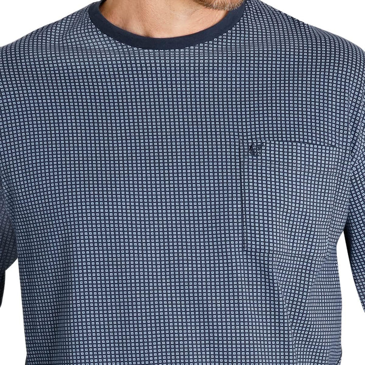 hajo Herren Schlafanzug - Premium Cotton 56 Rauchblau, 56 Rauchblau