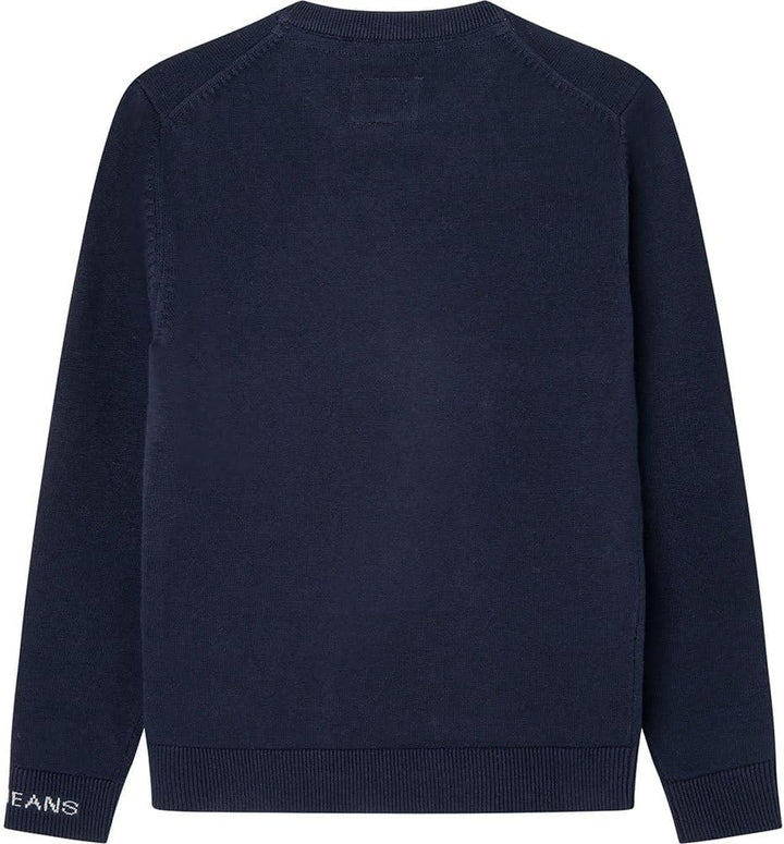 Pepe Jeans Jungen Tottenham Crew Pullover Sweater, Blue (Dulwich)