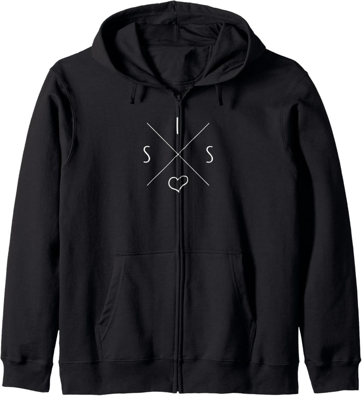 SCHWESTER Mutter Vater Kind Familie Partnerlook Muster Set Kapuzenjacke