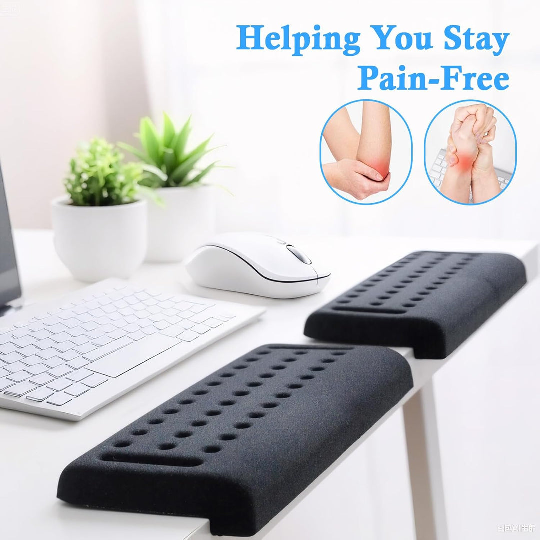 2 Stück L-Förmige Handballenauflage Tastatur, Memory Foam Handauflage Tastatur, Rutschfeste Ergonomi