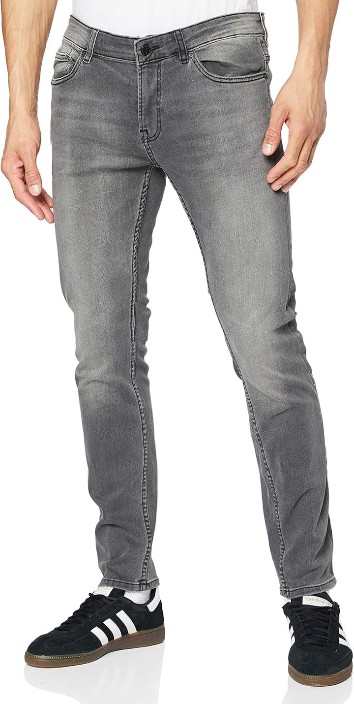 ONLY & SONS Male Skinny Jeans ONSWARP Niedrige Taille Skinny Fit Jeans 28W / 32L Grey Denim, 28W / 3