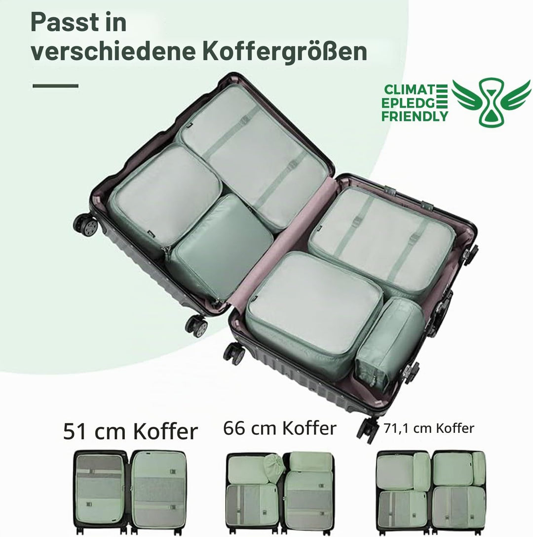 BAGAIL 10er-Set Packwürfel in verschiedenen Grössen Packorganizer für Reisezubehör Handgepäckkoffer