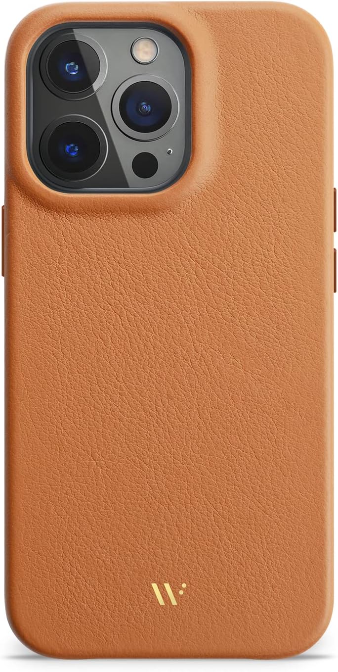 WIIUKA Hülle für iPhone 14 Pro, Leder aus Deutschland, Lederhülle extra Dünn, Premium Handyhülle, Ca