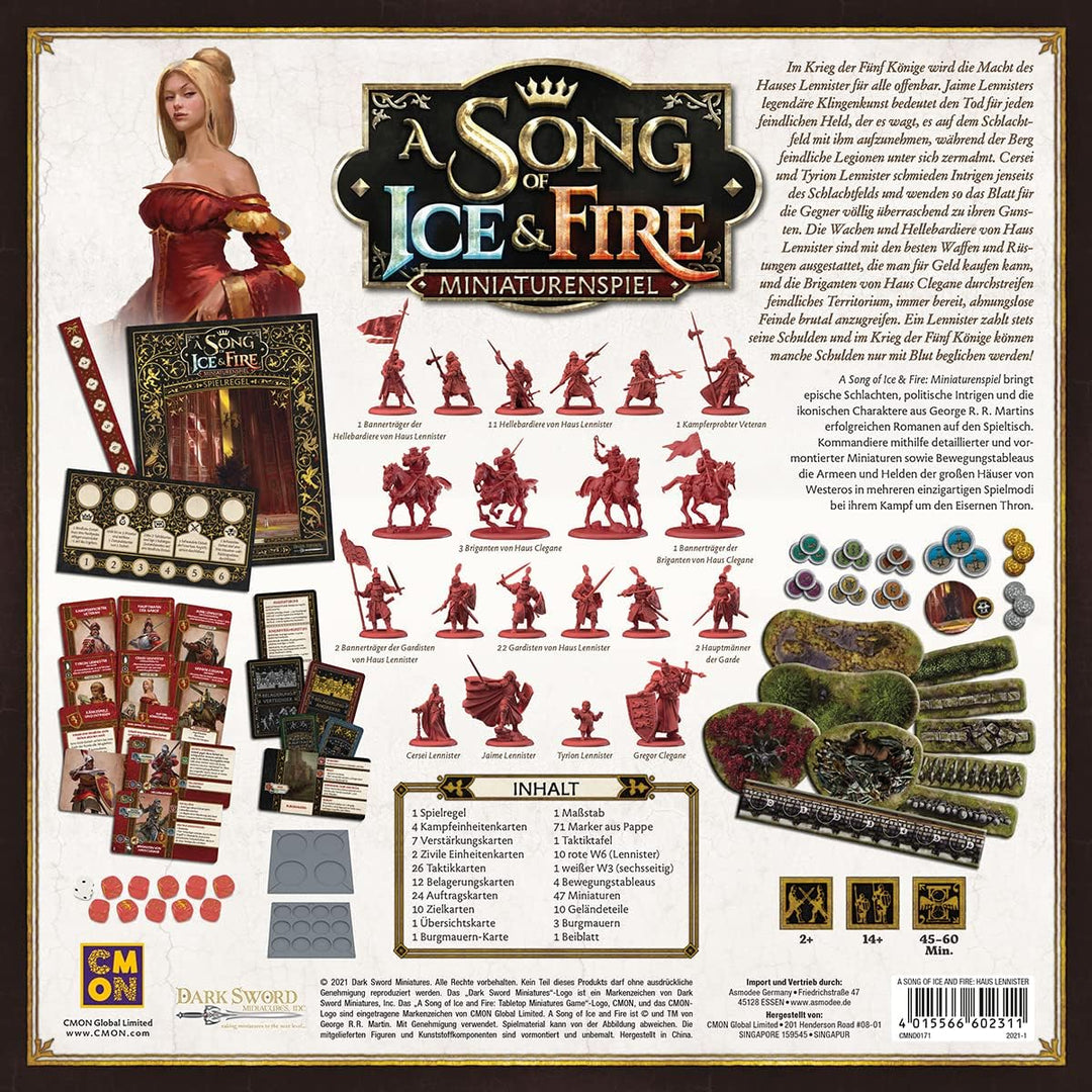 CMON, A Song of Ice & Fire – Lennister, Starterset, Tabletop, 2 Spieler, Ab 14+ Jahren, 45+ Minuten,