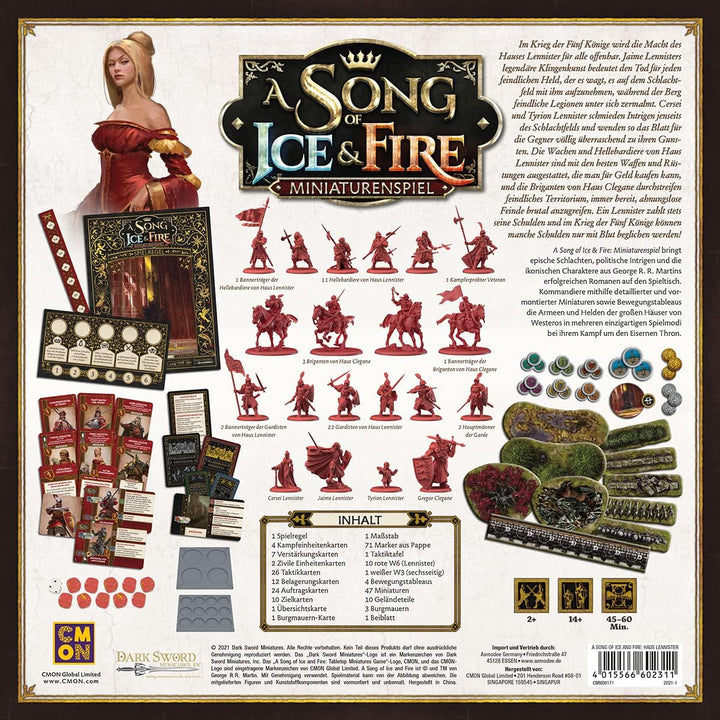 CMON, A Song of Ice & Fire – Lennister, Starterset, Tabletop, 2 Spieler, Ab 14+ Jahren, 45+ Minuten,