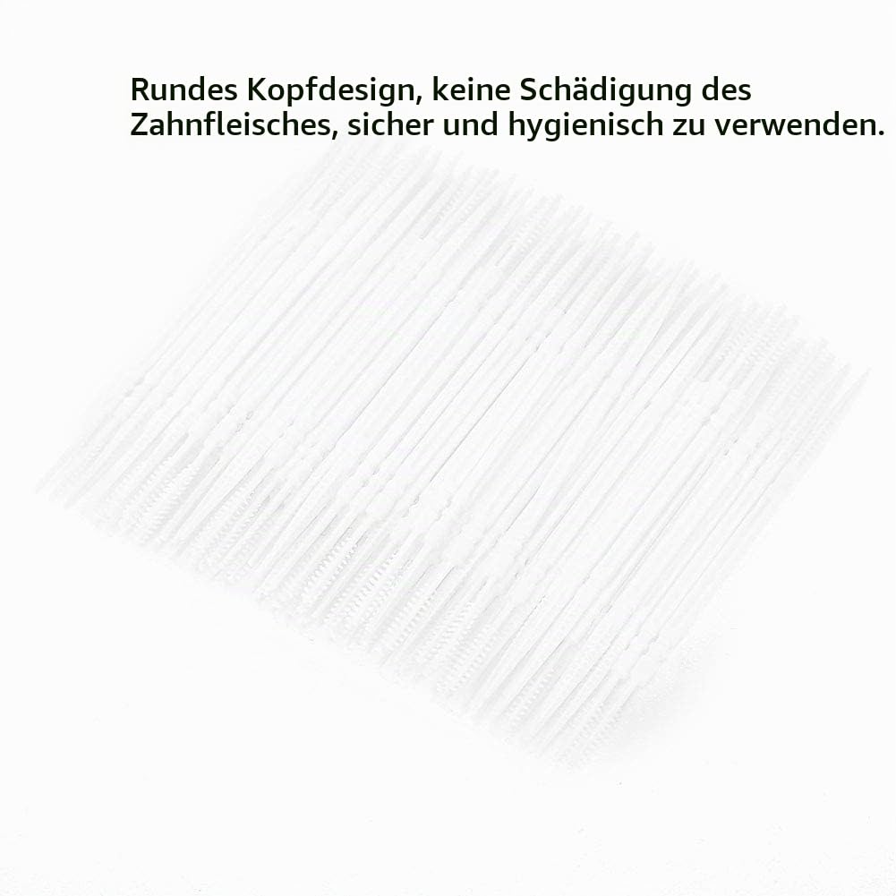 1100 Stück Kunststoff-Zahnstocher, runde Doppelkopf-Zahnstocher, runde Zahnreinigungsseide, Zahnseid
