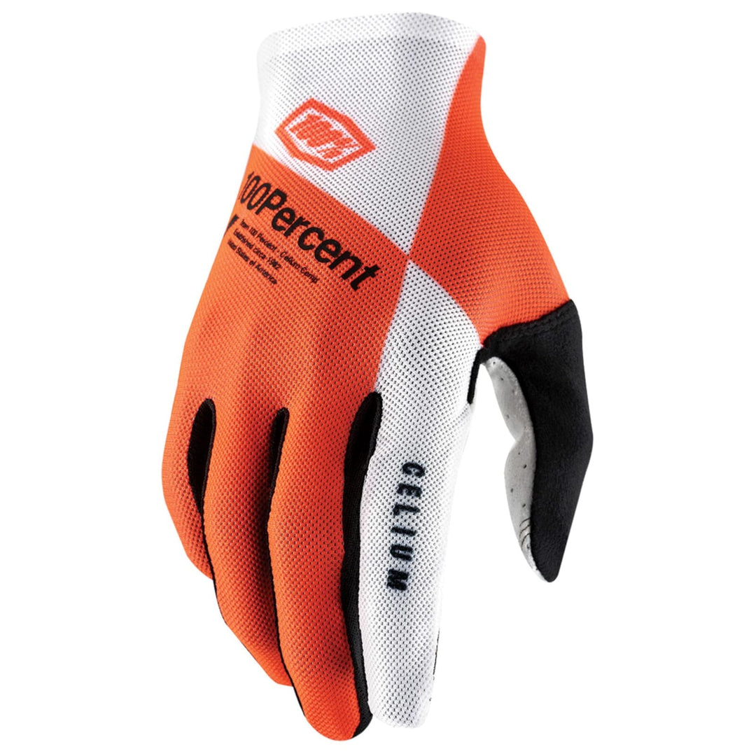 100% Herren Weiss (Celium Glove Fluo Orange/White XL) Handschuh S Orange, S Orange