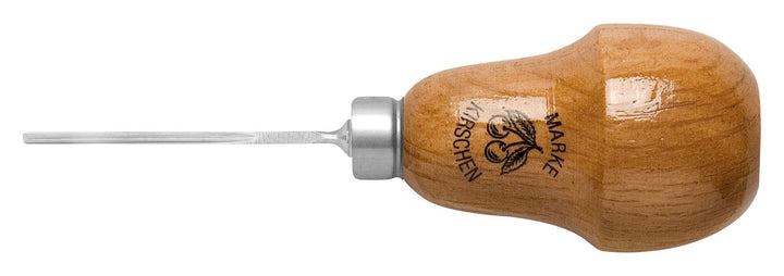 "KIRSCHEN" Werkzeuge 5740000 | Zierschnitzeisen gebogen mit Birnenheft, 1,5mm, Stich 39 Stich 39 geb