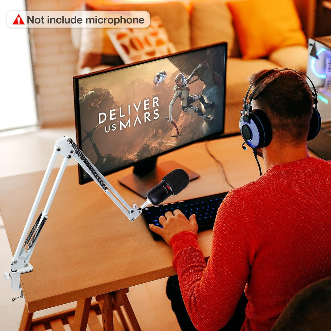 SUNMON für HyperX SoloCast / 2 Mikrofonarm– Universeller Solo Cast 2 Mic Boom Arm mit Mikrofonabdeck