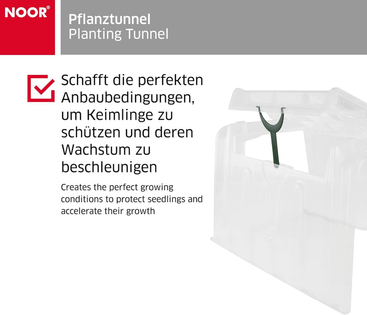 NOOR Pflanztunnel Modul'o 60, 79x59x50 cm I Mini-Gewächshaus zur sicheren Anzucht von allen Pflanzen