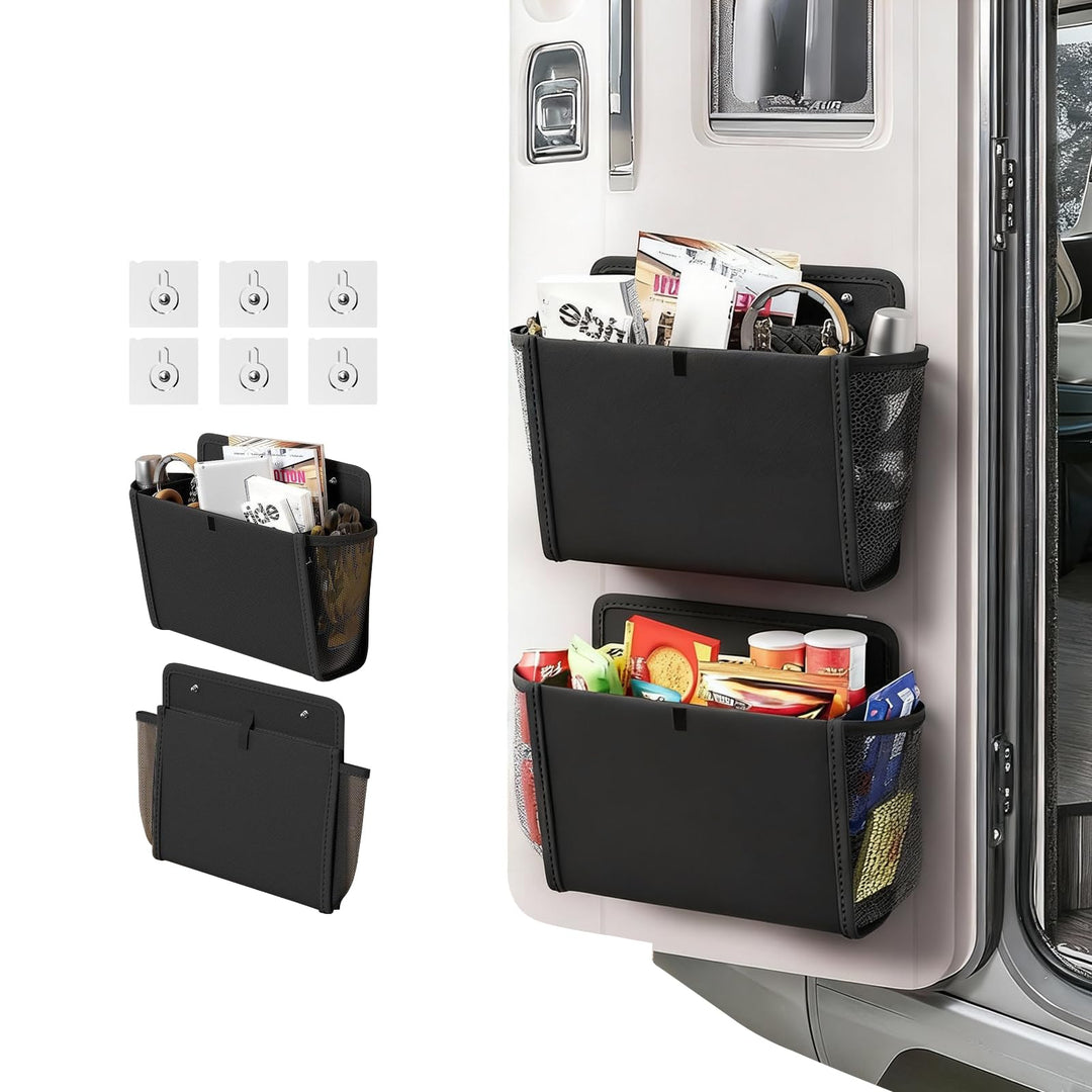 2 Stück Wohnwagentür Organizer, Wohnmobil Zubehör, Organizer Wohnmobil Selbstklebend, Hängeorganizer