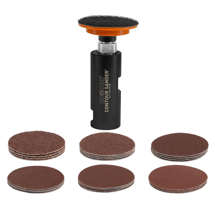 ARBORTECH Contour Sander | Ø 50 mm Mini Exzenterschleifer Aufsatz für Winkelschleifer zur Holzbearbe