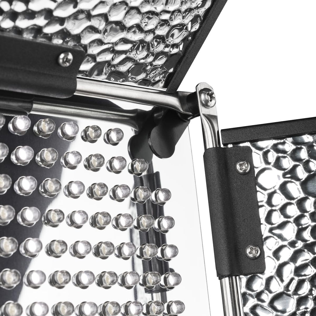 Walimex Pro LED 500 Flächenleuchte (inkl. 4 m Netzkabel, Diffusorplatte und Warmtonfilter), Leuchte