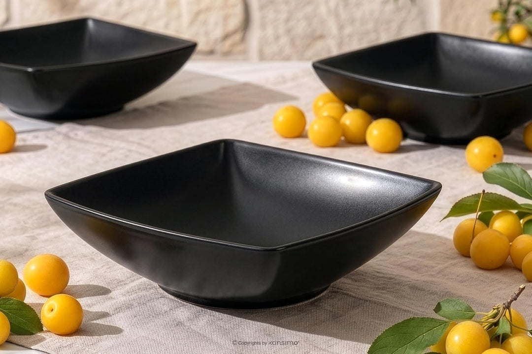 Konsimo. Elegant Suppenteller Set 6er - Schale aus Keramik - Pastateller und Tiefteller für 6 Person