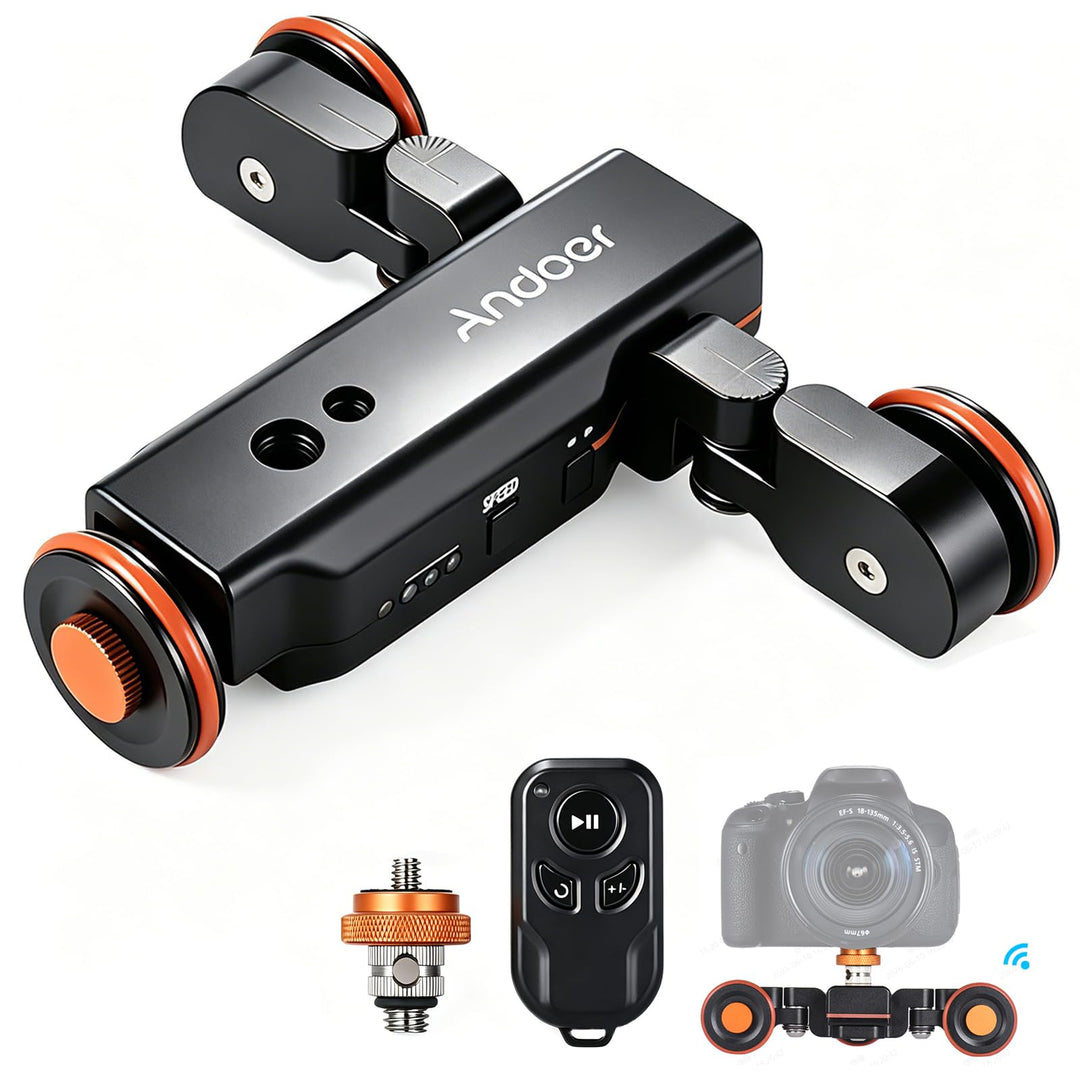 Andoer Kamerawagen L4 PRO Video Kamera Slider Dolly Automatische mit Drahtlose Fernbedienung,1800mAh