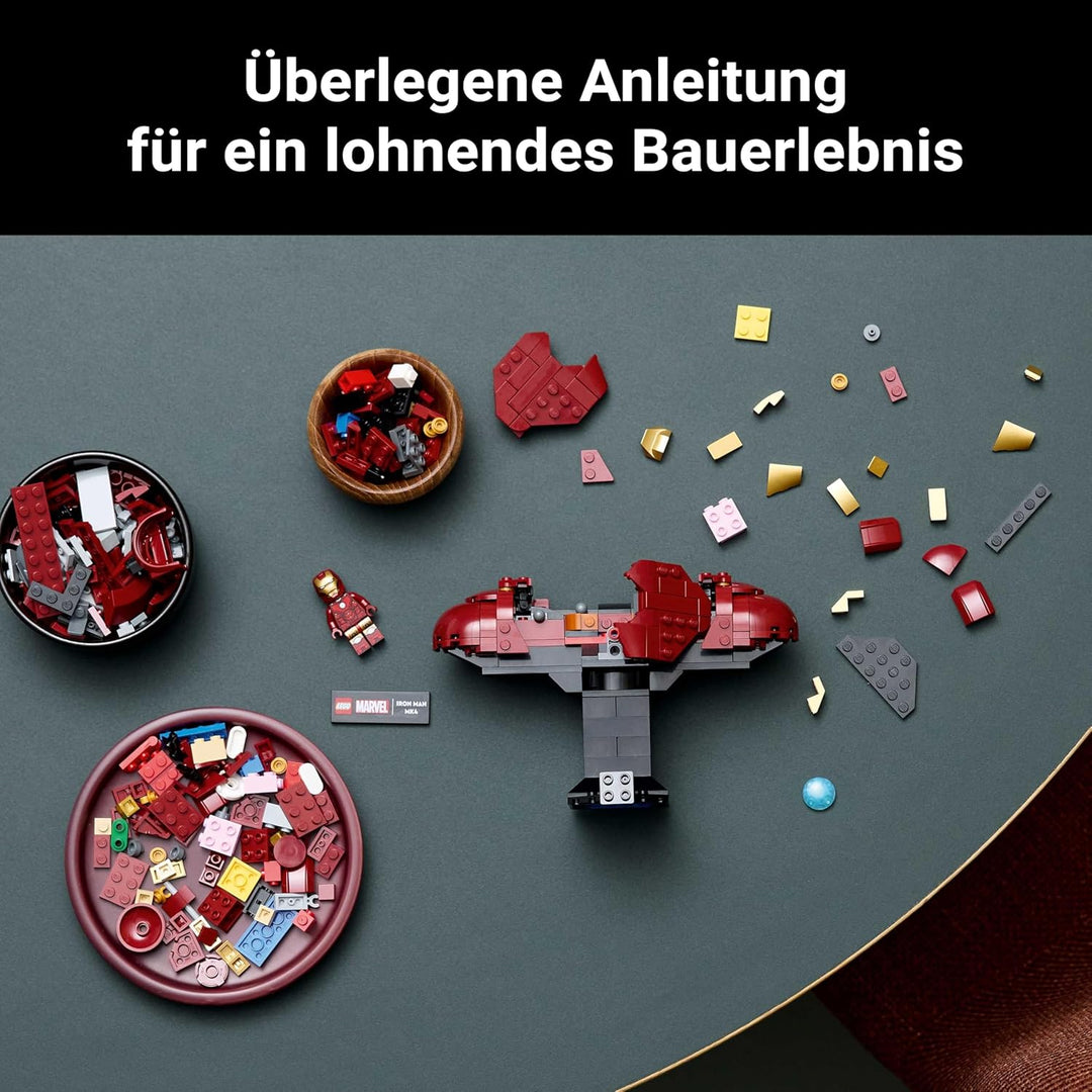 LEGO ǀ Marvel Iron Man MK4 Büste - Spielzeug für Erwachsene zum Ausstellen mit Tony Stark Minifigur,