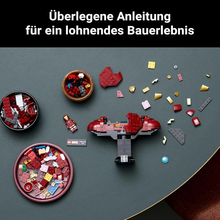 LEGO ǀ Marvel Iron Man MK4 Büste - Spielzeug für Erwachsene zum Ausstellen mit Tony Stark Minifigur,