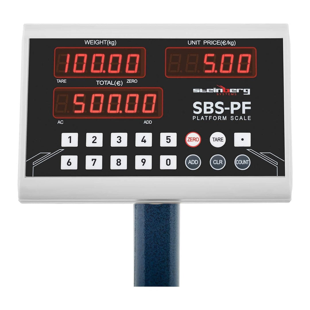 Steinberg Systems SBS-PF-100A8 Plattformwaage Paketwaage 100 kg / 10 g LED klappbar Industriewaage