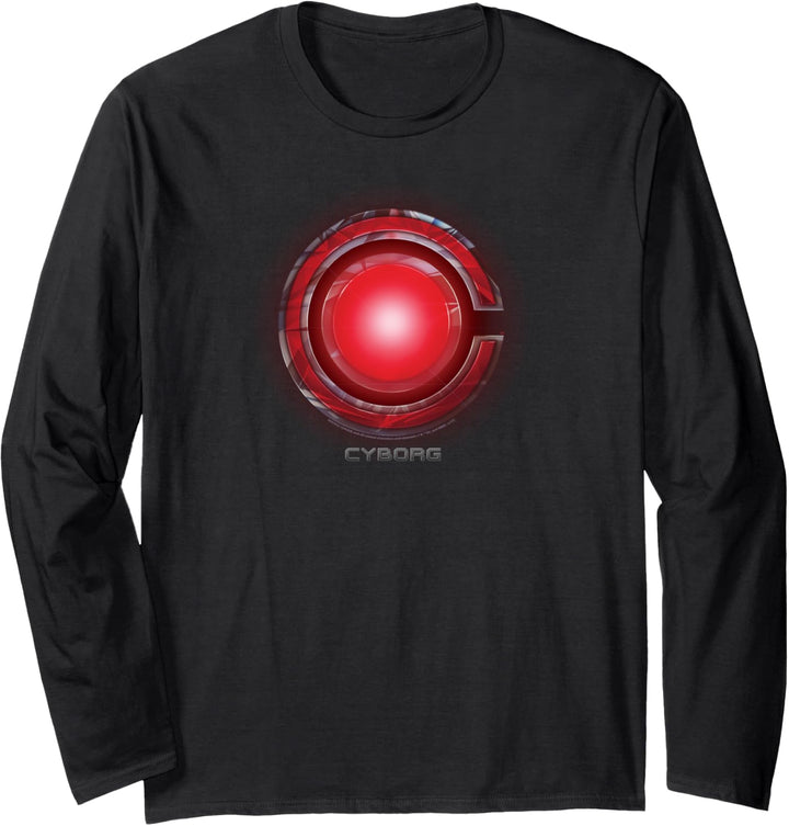Justice League Movie Cyborg Logo Langarmshirt