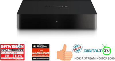 Nokia Streaming Box 8000, Android TV (Chromecast, HDMI, Netflix, Prime Video, Disney+) Streaming Box