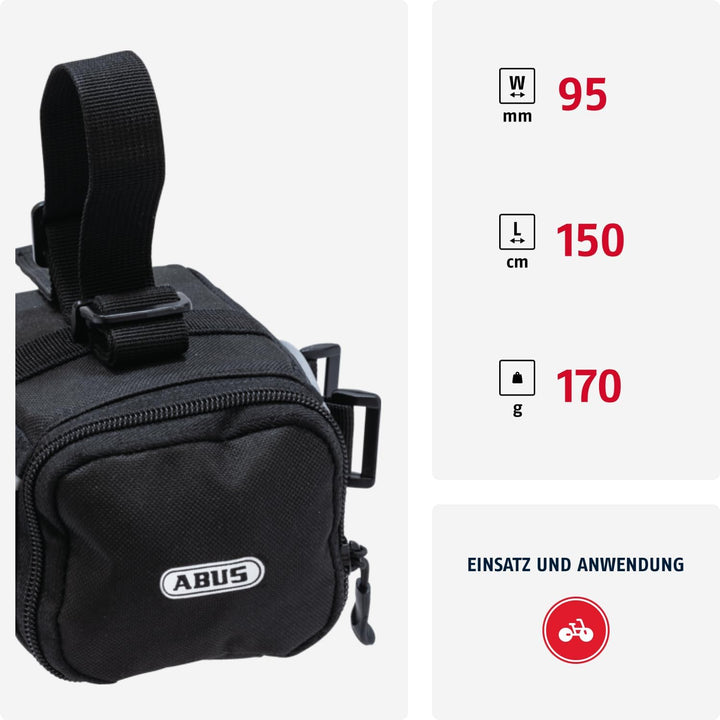 ABUS Satteltasche ST 5050 - Flexible Fahrrad-Satteltasche aus wasserabweisendem Material - Öffnung s