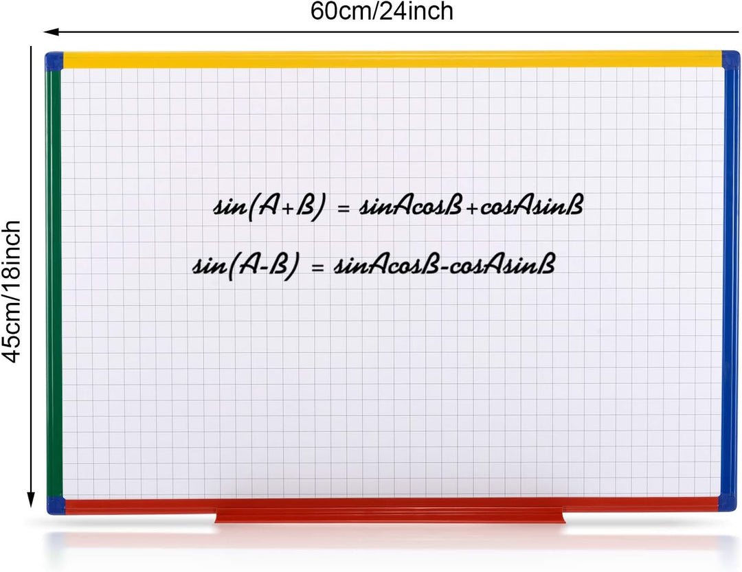 Swansea Whiteboard für Kinder, 60x45cm, Doppelseitig, Kleine Magnettafel Kinder Wand mit Maker für S