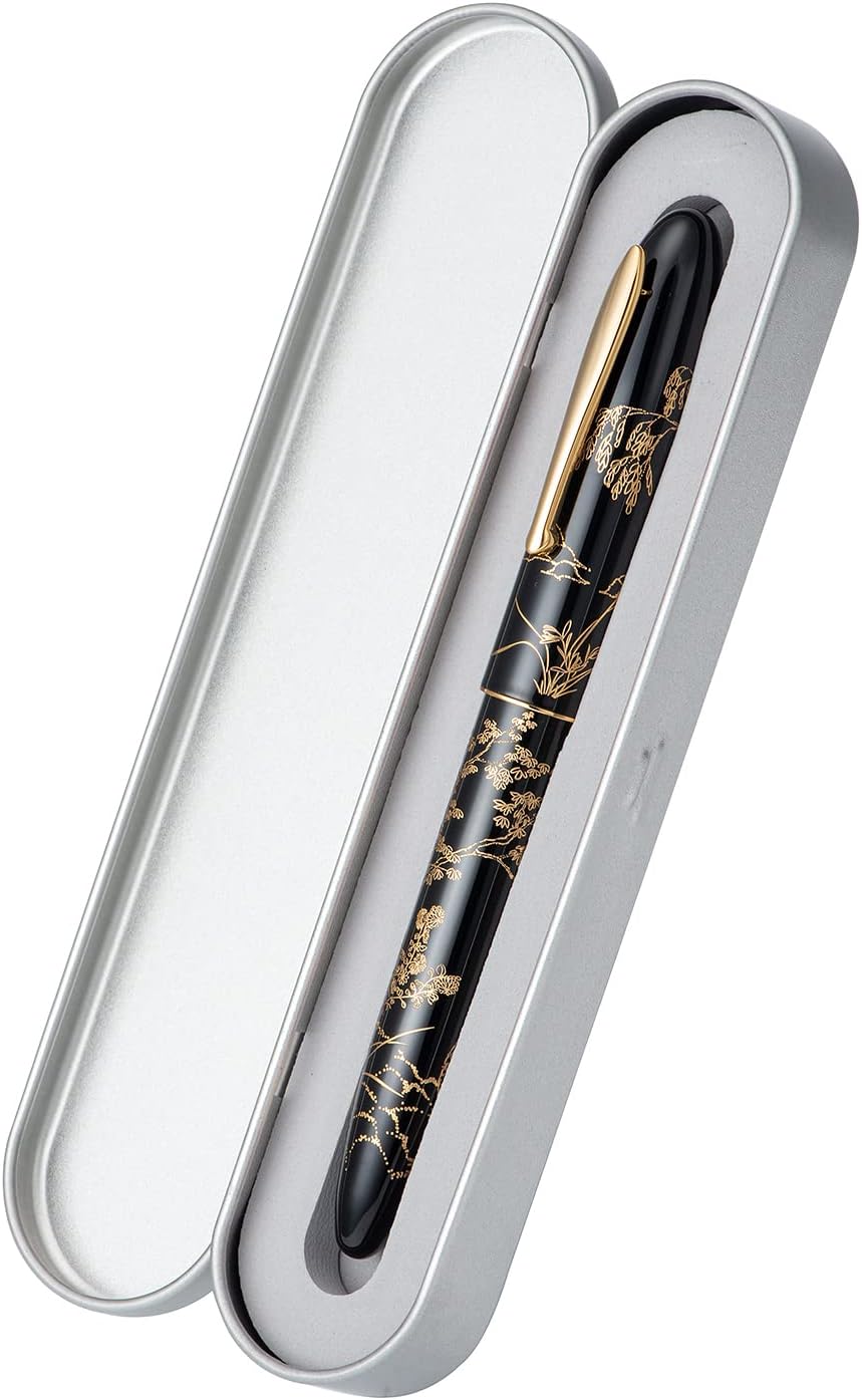 erofa Hongdian N23 Schwarz Hase Füllfederhalter, Iridium Extra Feine Feder Gold Trim, Neujahr Glück