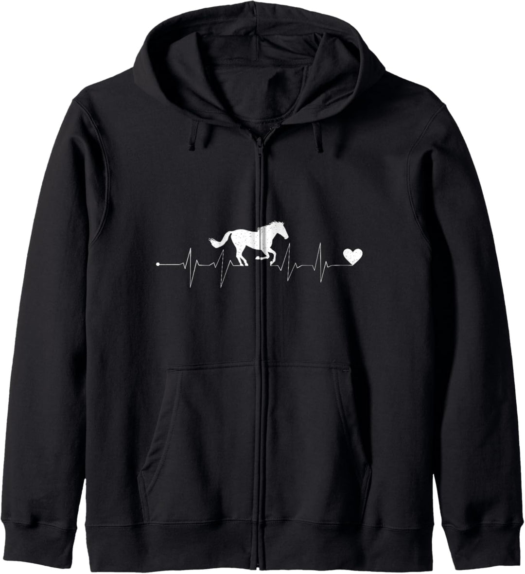 Pferde Reiterin Pferd Heartbeat Herz Pferdefreunde Geschenk Kapuzenjacke