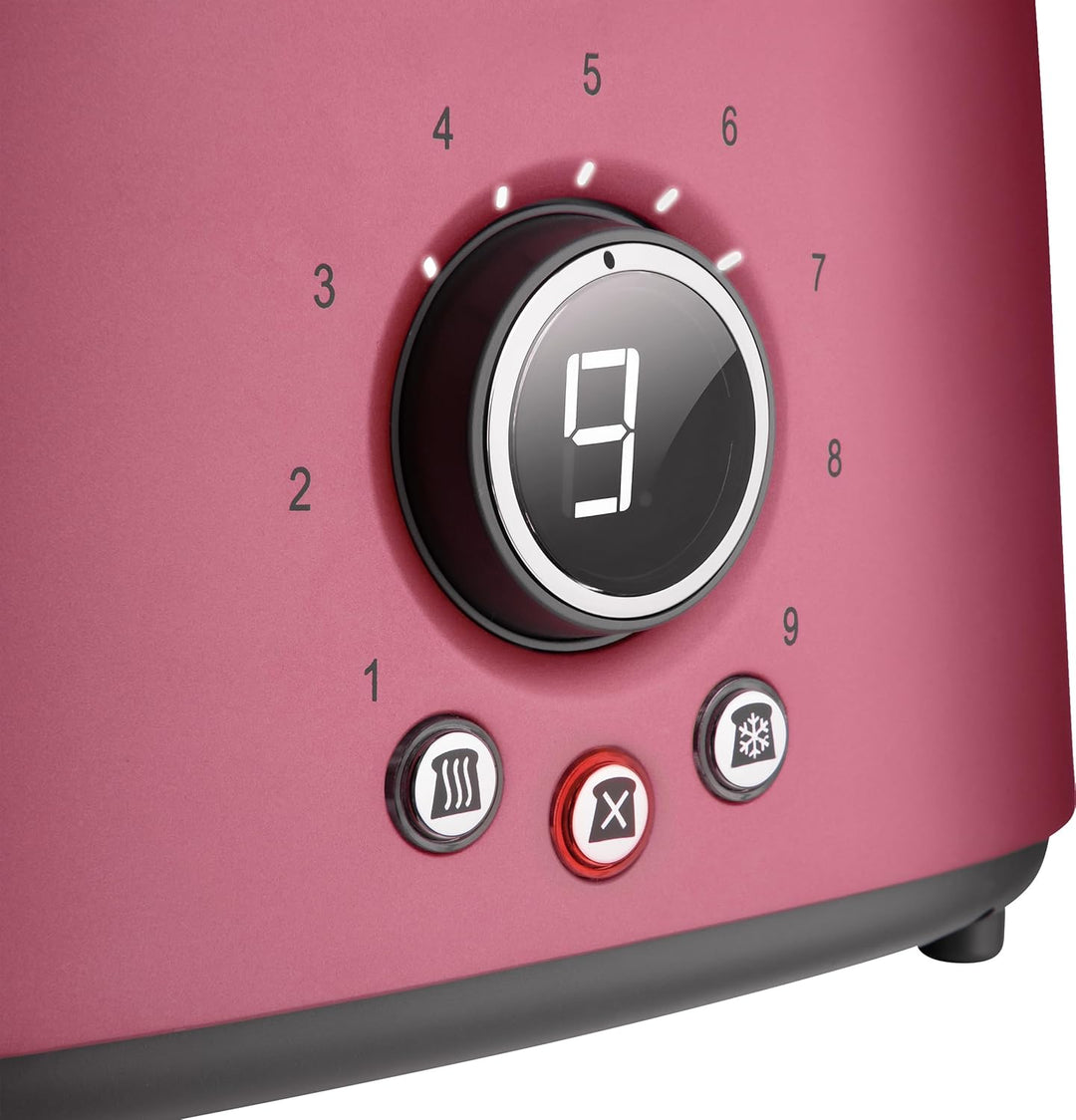 SENCOR STS 6054RD 2-Scheiben-Toaster (1000 Watt, Elektronischer Timer - 9 Stufen der Röstintensitätr