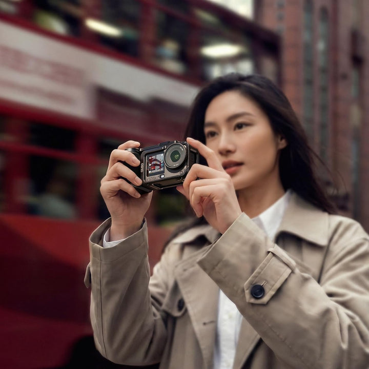 DJI Osmo Action 6 Strassenfotografie-Combo, mit Handgriff und Zubehörschuh-Auslöseknopf, Unterwasser