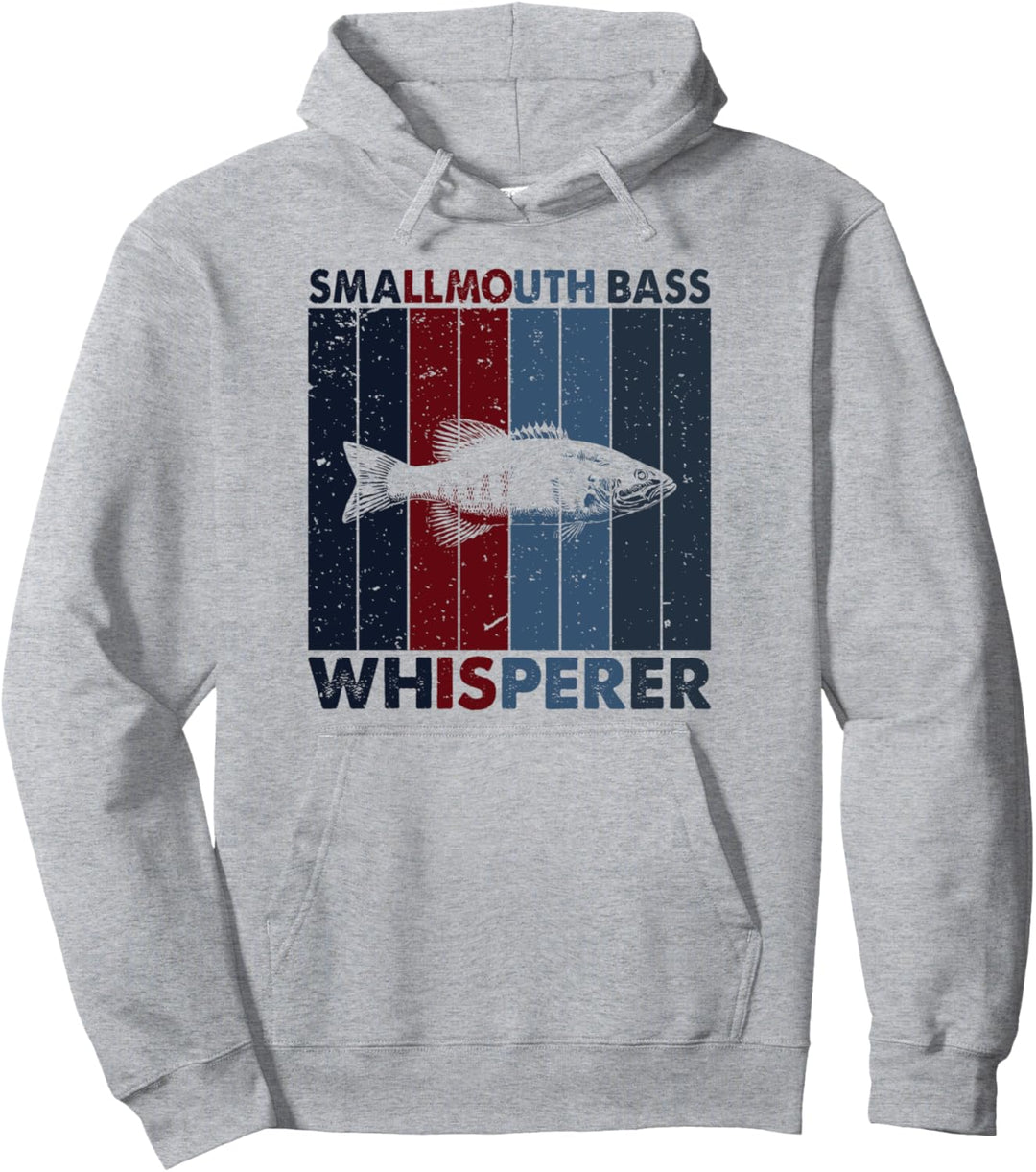 Fish Dad Mom Whisperer – Vintage Smallmouth Barsch Angeln Pullover Hoodie