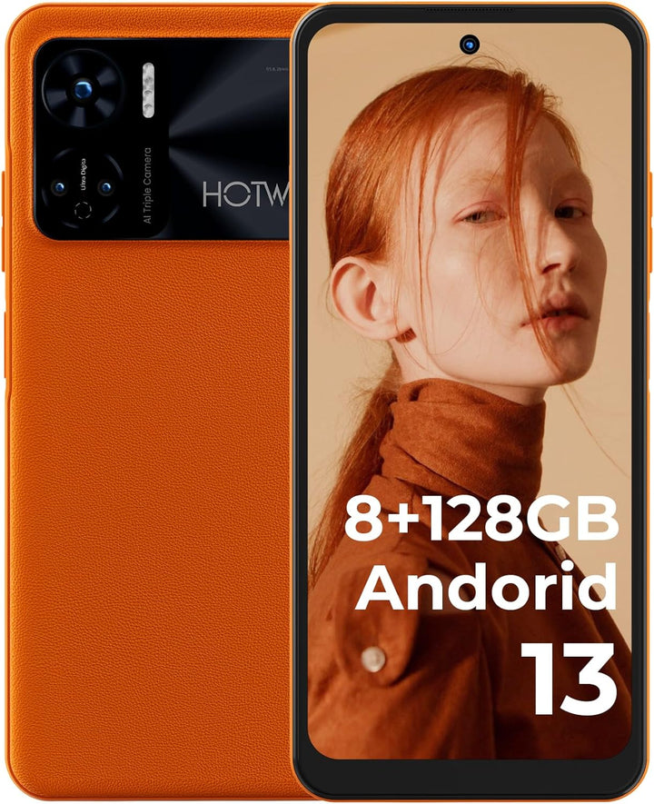 HOTWAV Note 12 Android 13 Smartphone Ohne Vertrag, 6.8"HD+ Display 48MP+16MP Dual Kamera, 8GB/128GB/