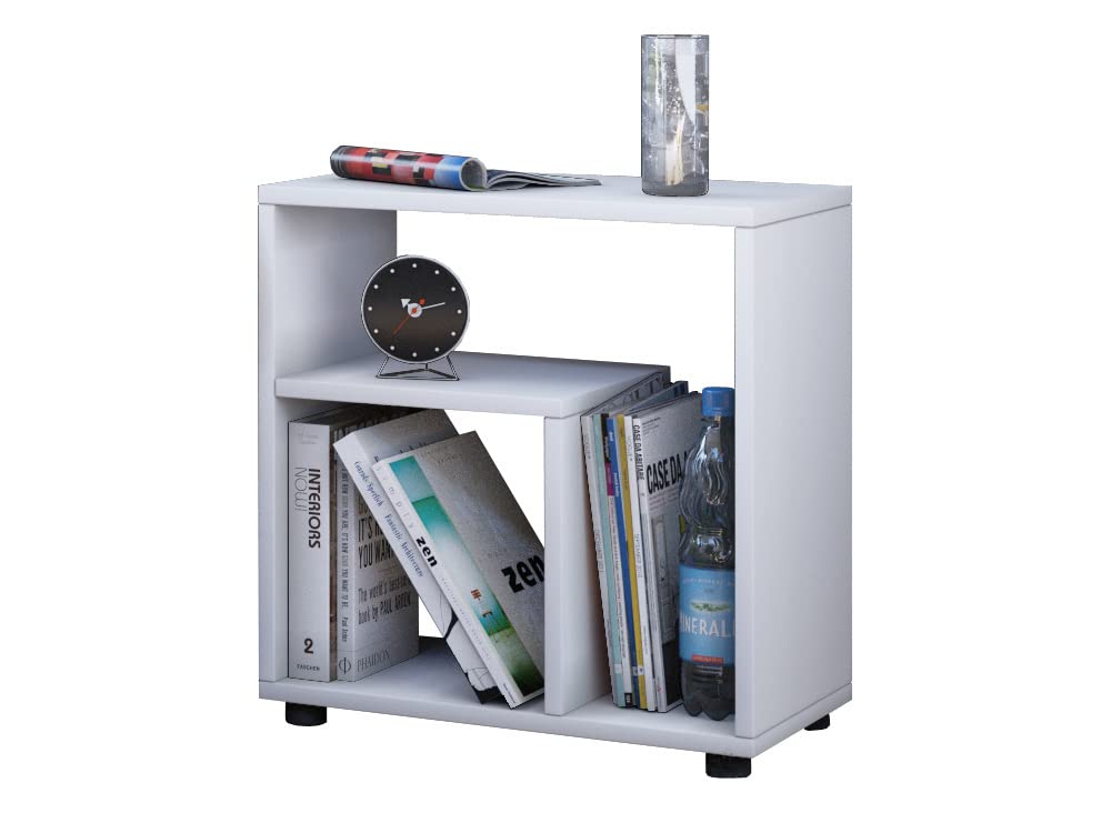 VCM Holz Beistelltisch Couchtisch Sofatisch Nachttisch Wohnzimmertisch Kaffeetisch Zeito Weiss, Weis