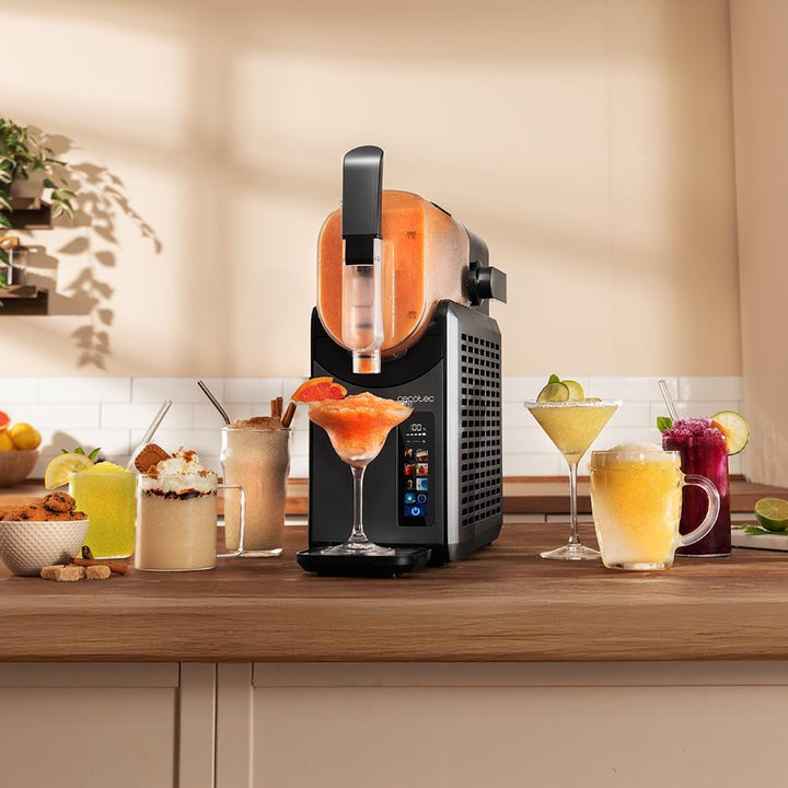 Cecotec Slush-Eis Maschine 2,6 L Twist&Ice 2600, Getränke fertig in 15-60 Minuten, Touch-Steuerung,