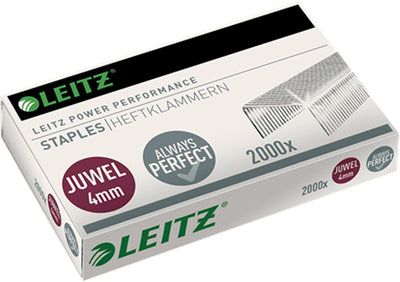 Leitz Heftzange Juwel Metall, 12 Blatt, matt, Nickel (Nickel, Heftzange + 3X Heftklammern) Nickel He